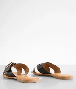 Shoes | Soda Oregans Buckle Sandal Croco Black