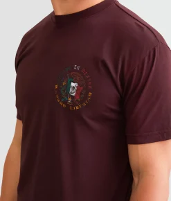 Freedom Ranch Orgullo Nacional T-Shirt Burgundy Sale