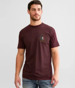 Freedom Ranch Orgullo Nacional T-Shirt Burgundy Sale