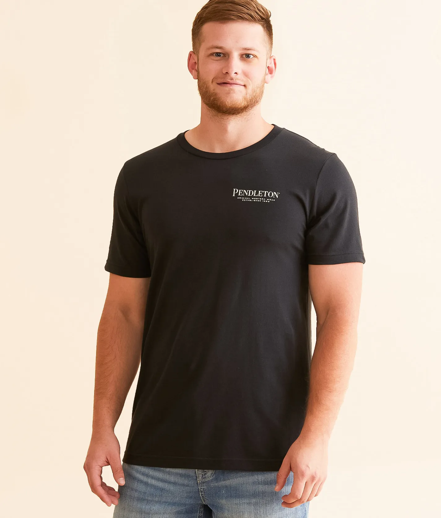 Pendleton Original Western Wear Cowboy T-Shirt Vintage Black Discount