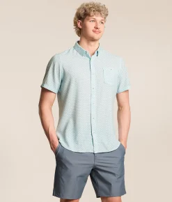 Tops | 7Diamonds Orion Stretch Shirt Seafoam