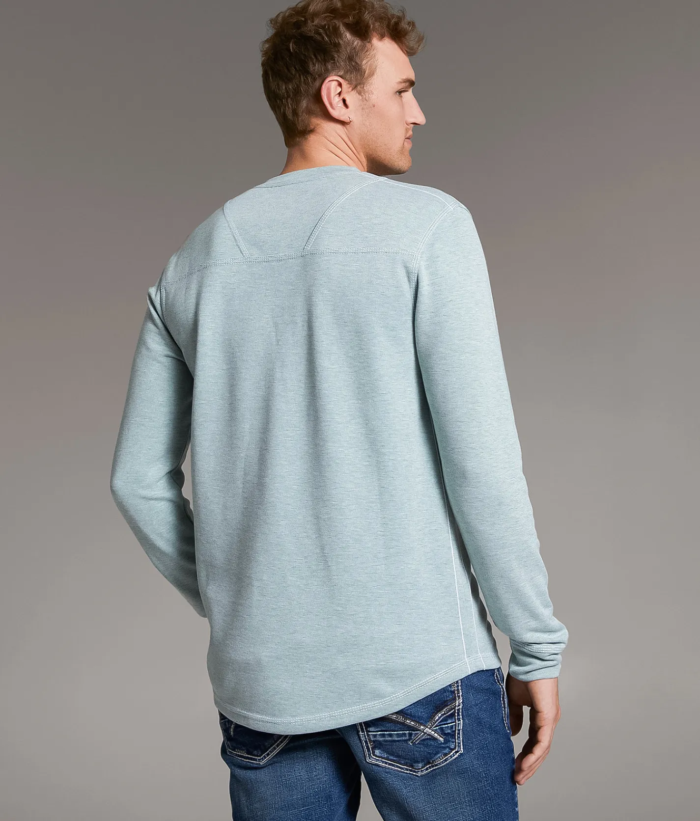 BKE Ottoman Henley Seafoam Green Best