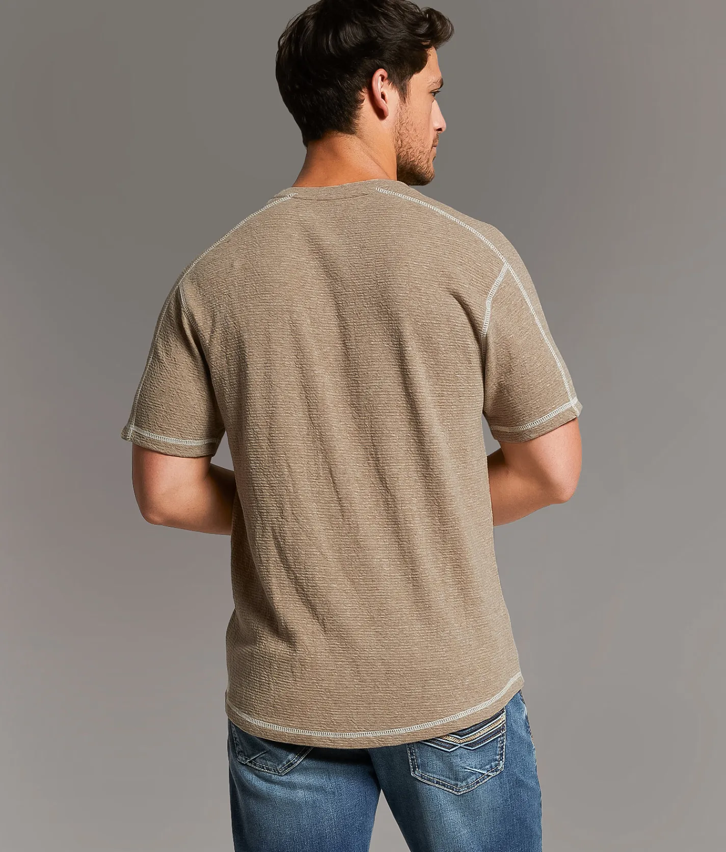 BKE Ottoman Henley Shitake Online