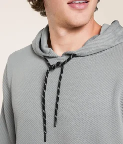 Tops | Departwest Ottoman Ribbed Hoodie Slate