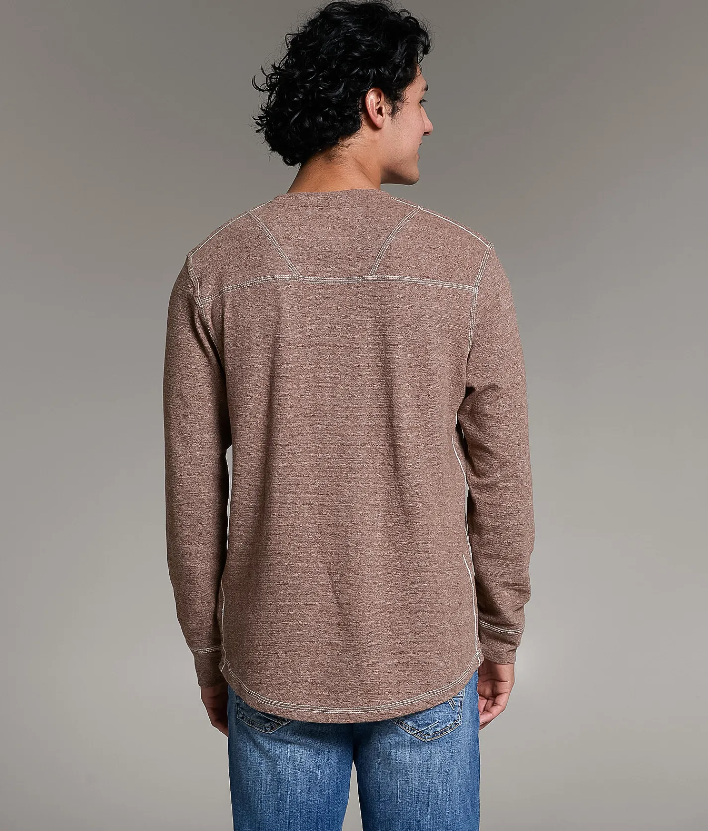 Tops | BKE Ottoman Snap Henley Brunette