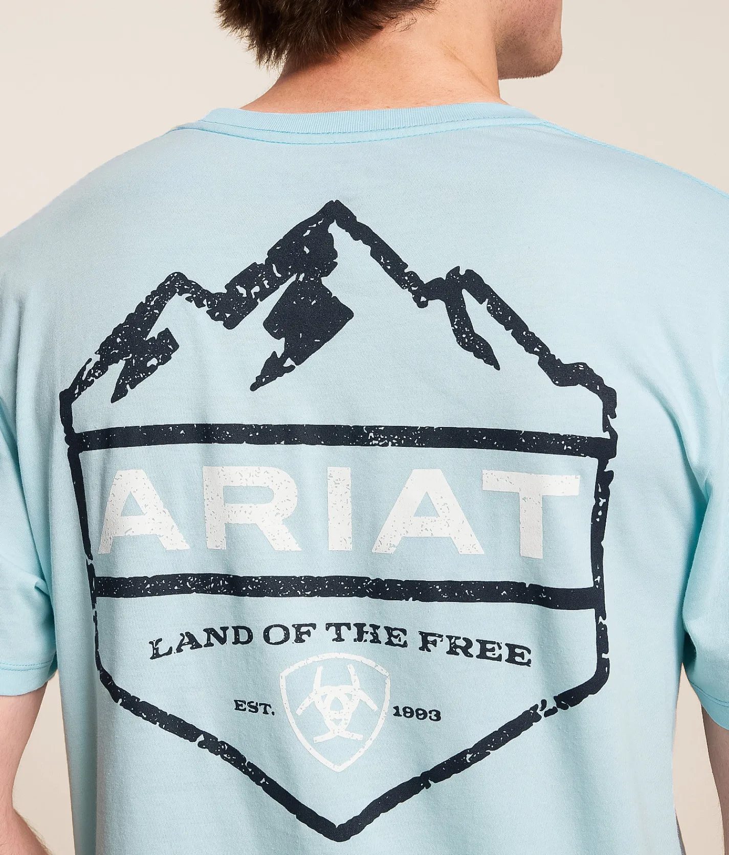 Tops | Ariat Outdoor Lockup T-Shirt Sky Blue Heather