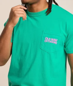 Old Row Outdoors Mountain T-Shirt Island Green New
