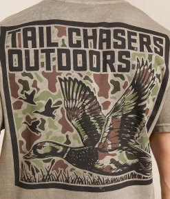 Tail Chasers Club Outdoors T-Shirt Fallen Rock Pigment Dye Sale