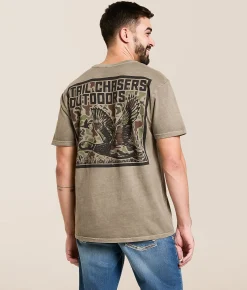 Tail Chasers Club Outdoors T-Shirt Fallen Rock Pigment Dye Sale