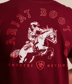 Tops | Ariat Outlaw Arches T-Shirt Cabernet