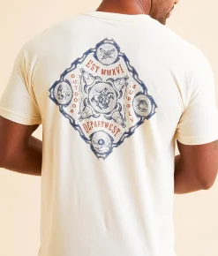 Departwest Outlaw Bandana T-Shirt Sand Heather New