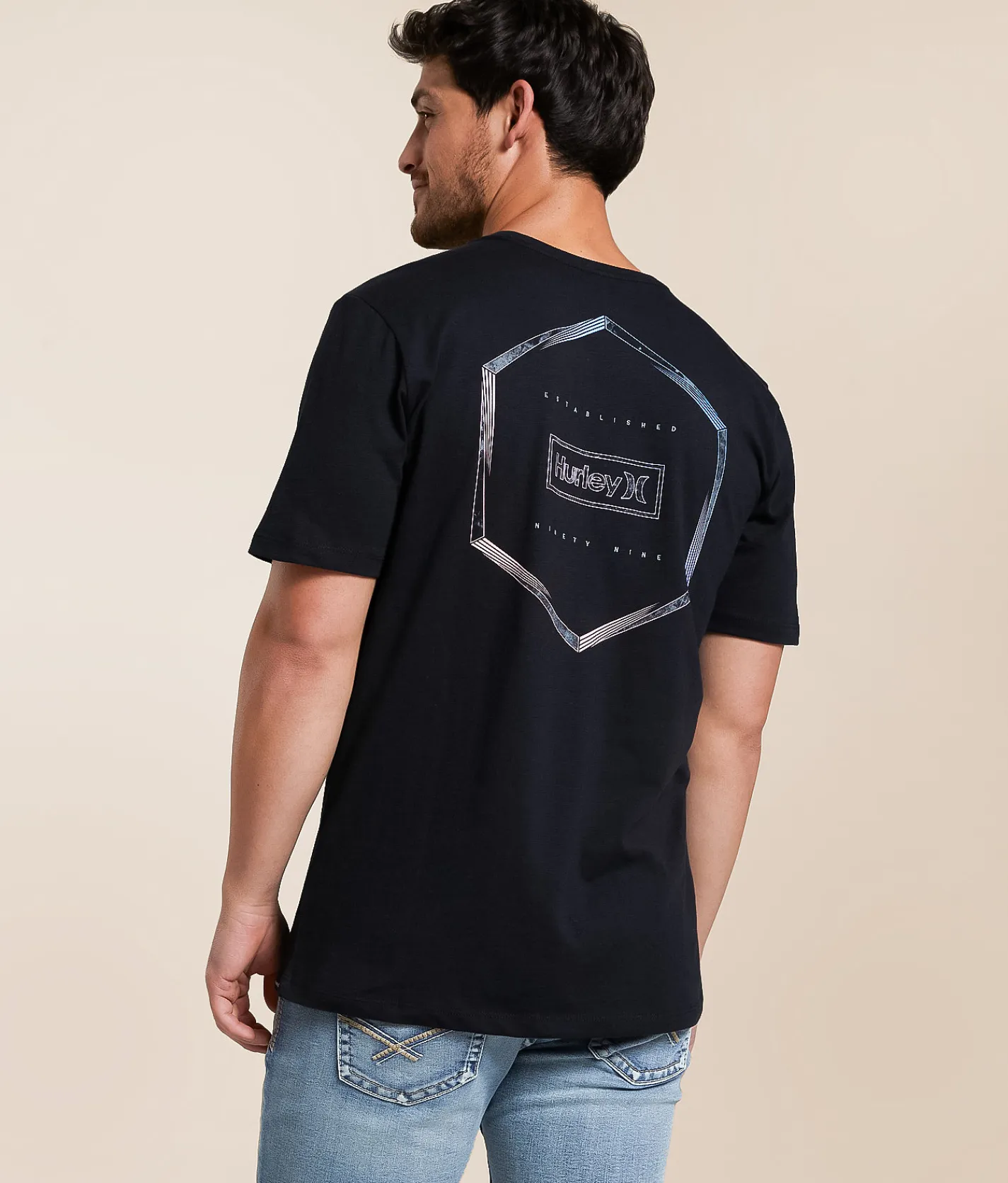 Tops|Graphic T-Shirts | Hurley Outline Slub T-Shirt Platinum