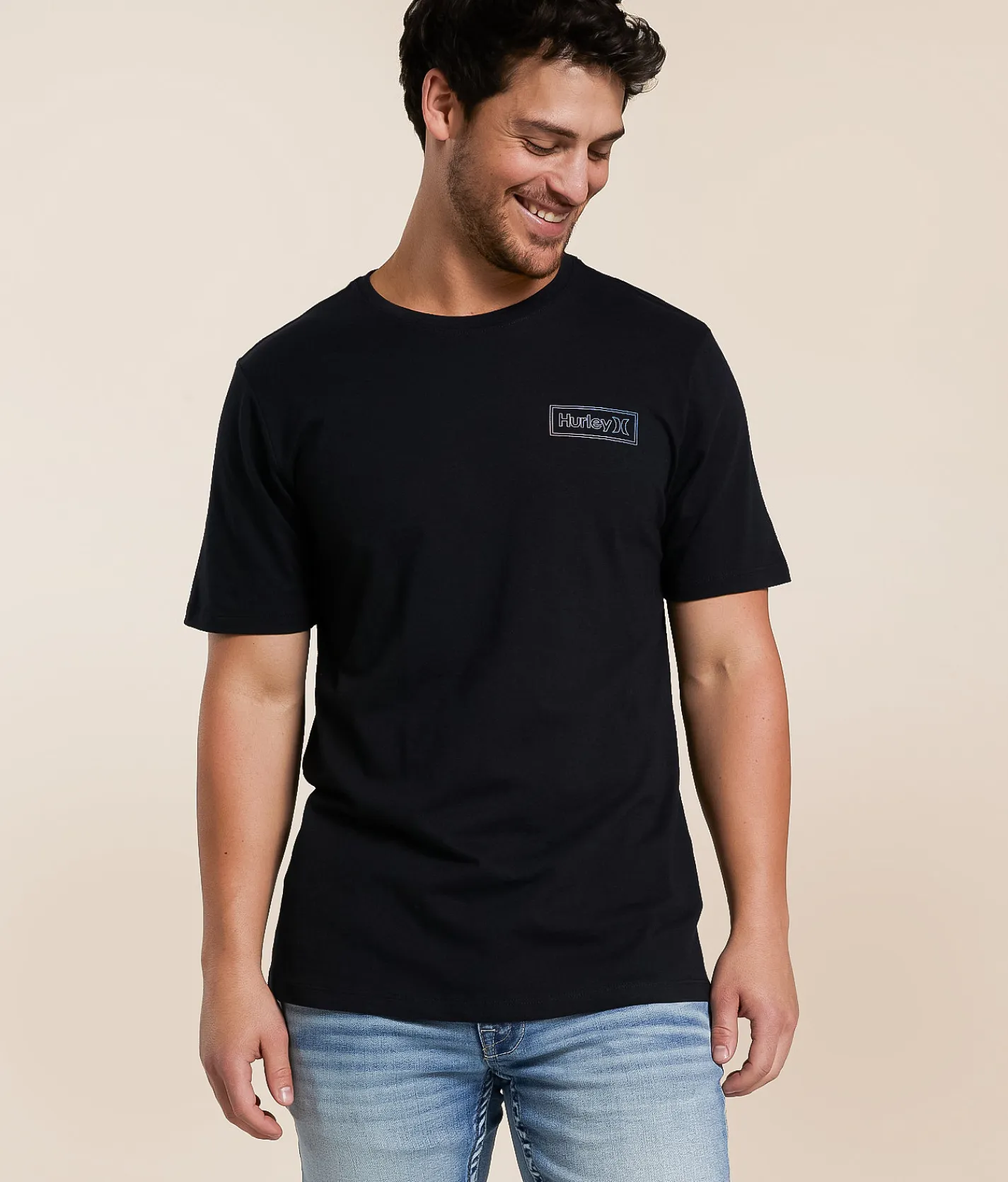 Tops|Graphic T-Shirts | Hurley Outline Slub T-Shirt Platinum
