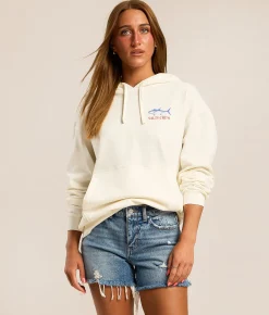 Salty Crew Overlay Hooded Sweatshirt Off White Online