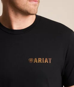 Tops|Graphic T-Shirts | Ariat Overlook Hombre T-Shirt Black