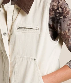 Outdoor By 26 Oversized Barn Vest Cream New