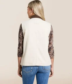 Outdoor By 26 Oversized Barn Vest Cream New