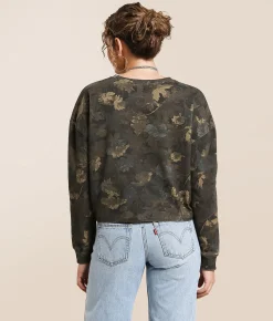Gilded Intent Oversized Boxy Camo T-Shirt Dark Brown Camo Clearance
