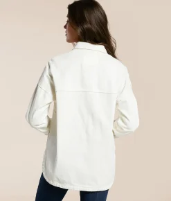 Tops|Coats & Jackets | Stoosh Oversized Denim Shacket Off White
