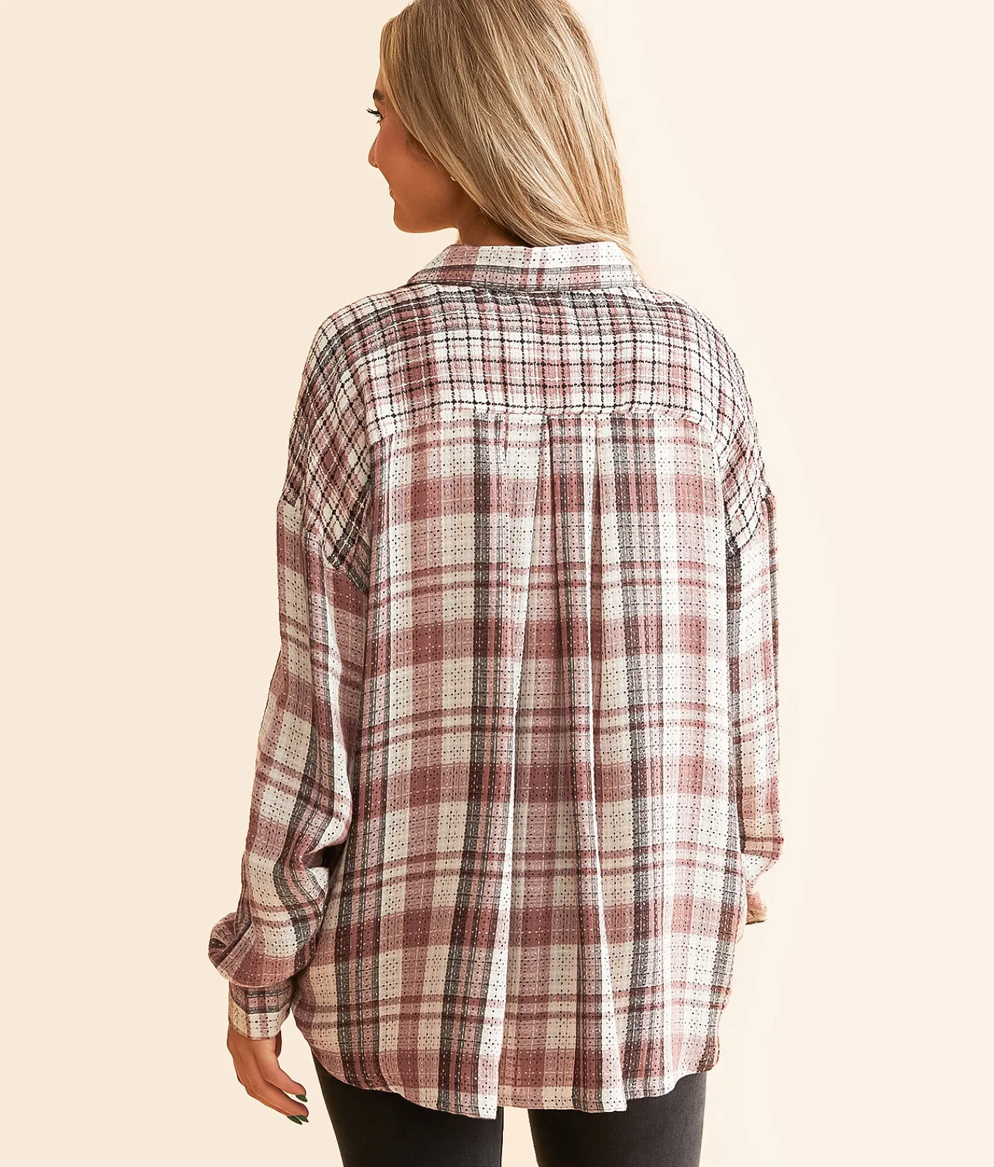 BKE Oversized Plaid Shirt Multi Online