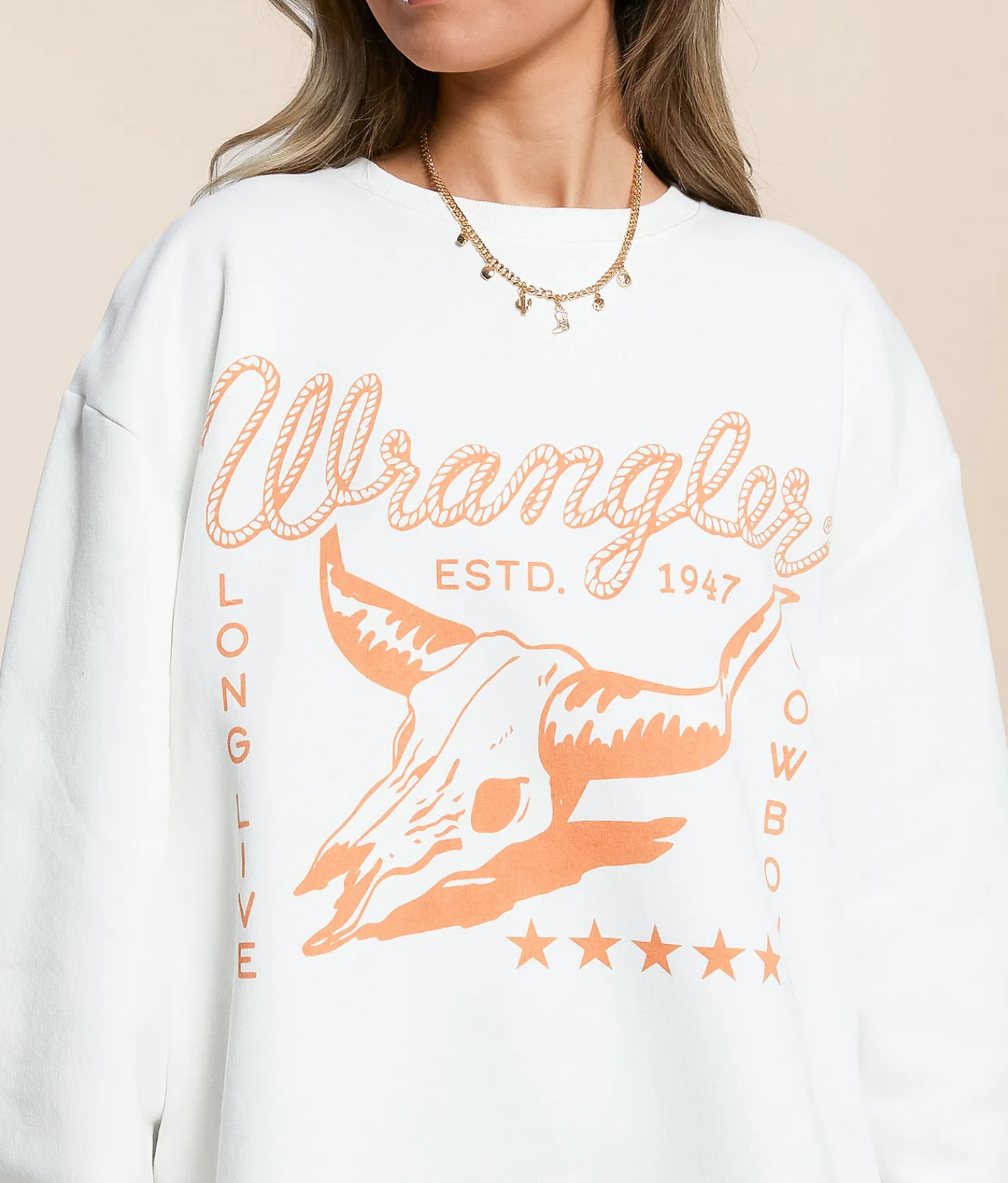 Tops | Wrangler® 1947 Oversized Pullover Ecru