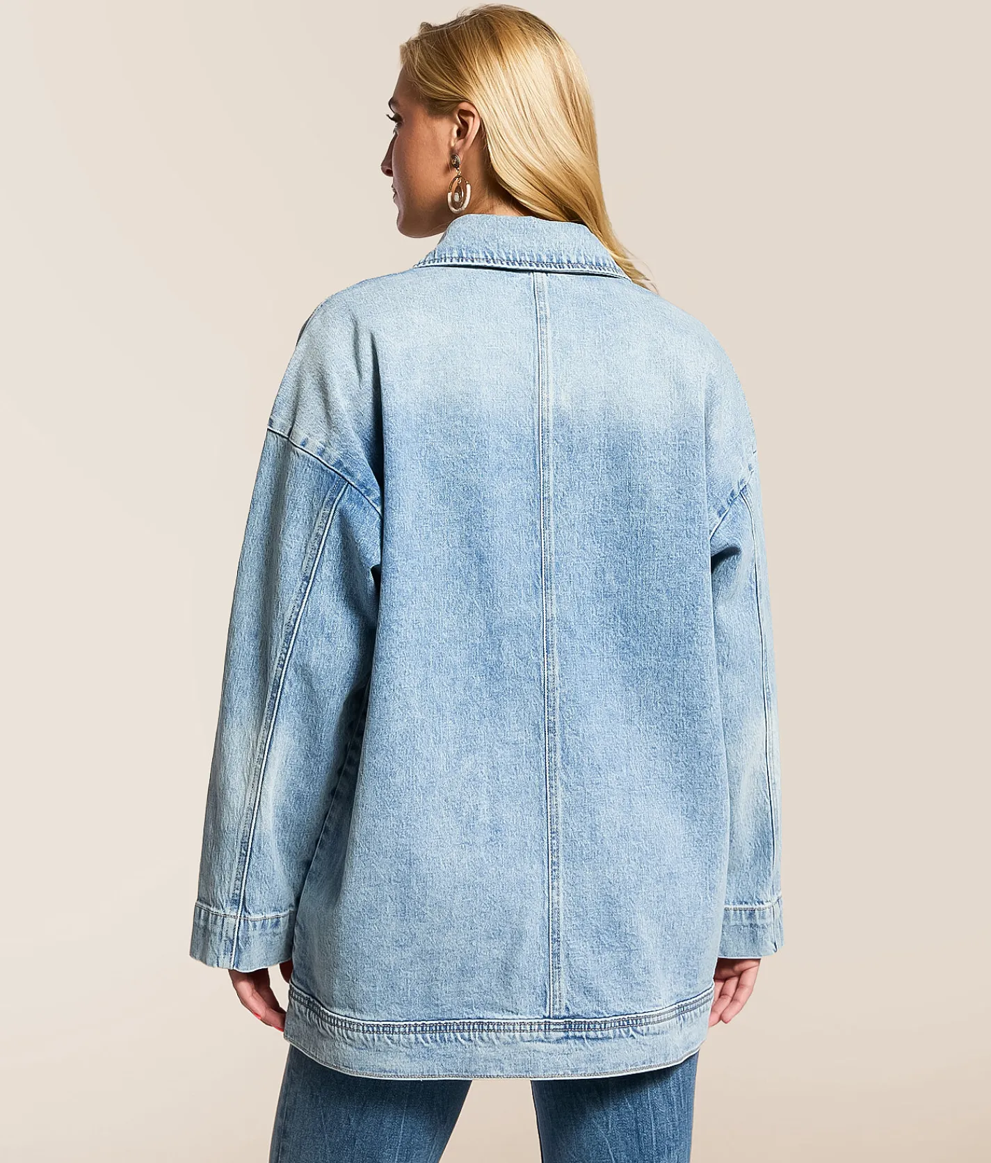 Tops|Coats & Jackets | HIDDEN Oversized Trucker Denim Stretch Jacket Medium Wash