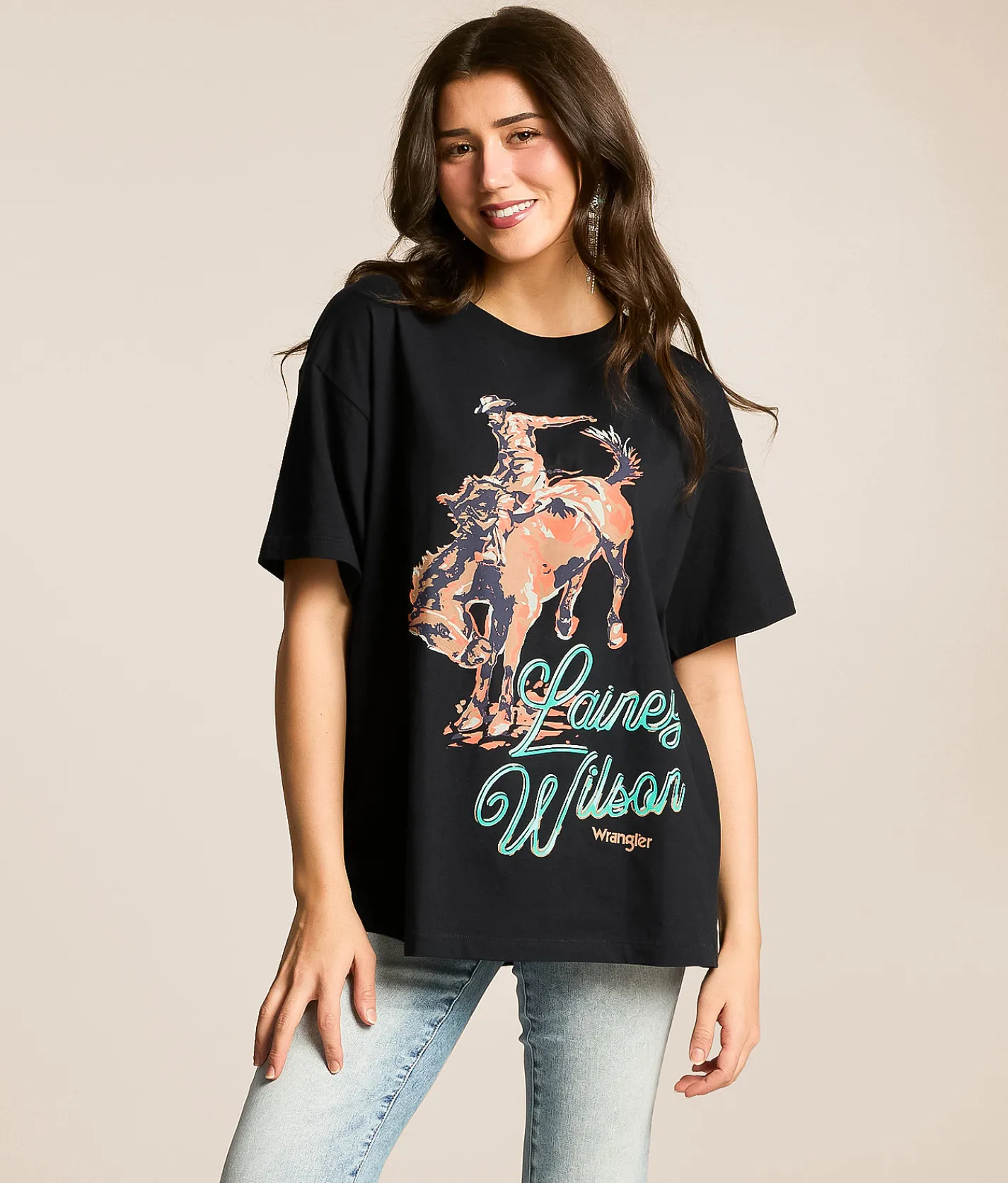 Tops | Wrangler® x Lainey Wilson Oversized T-Shirt Black