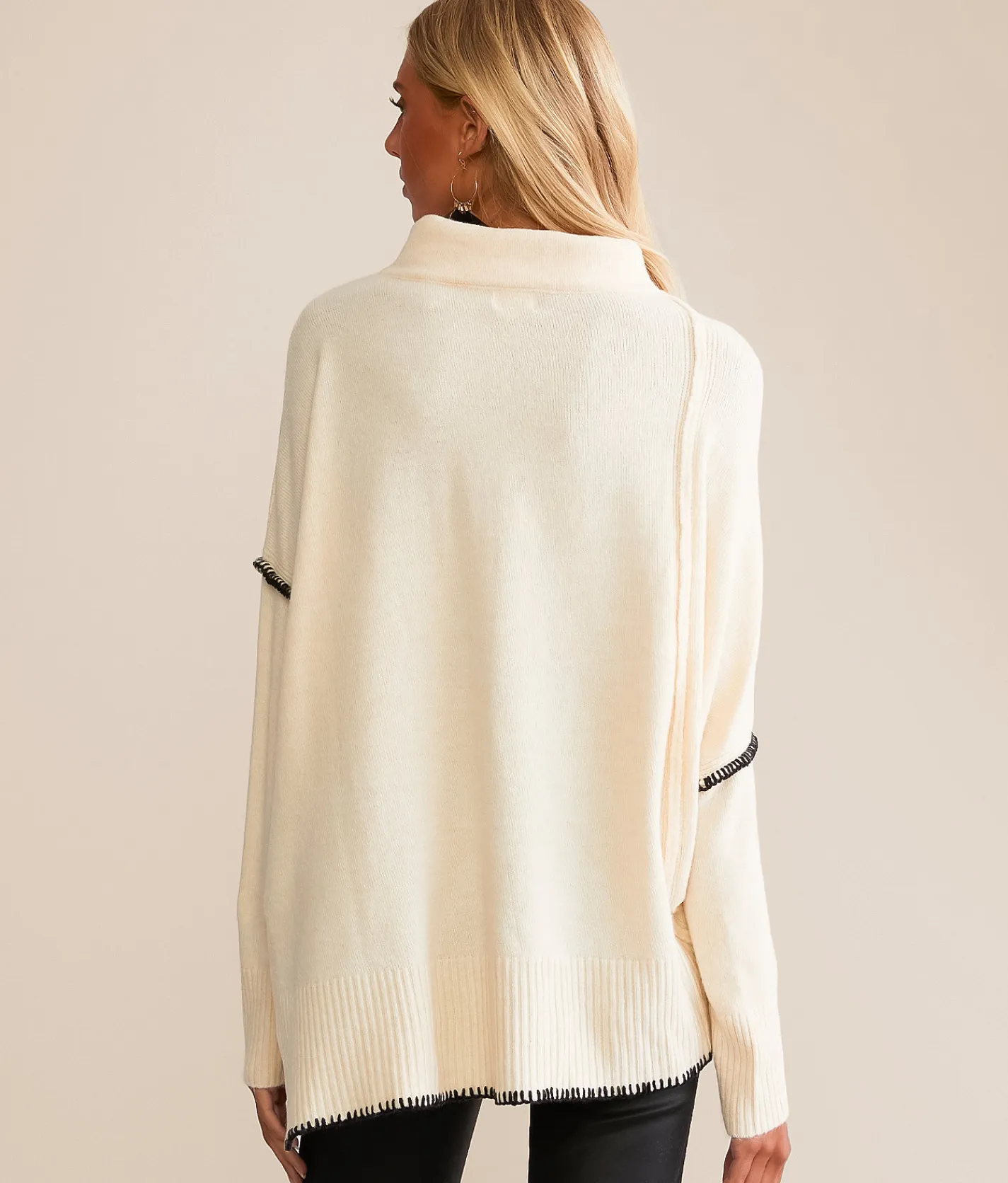 Tops | BKE Oversized Tunic Sweater Chili Pepper