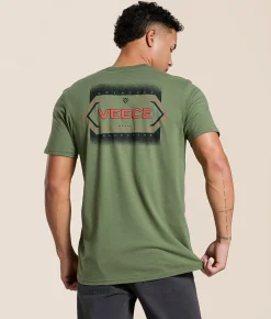 Veece Overspray T-Shirt Olive Heather Sale