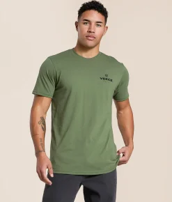 Veece Overspray T-Shirt Olive Heather Sale
