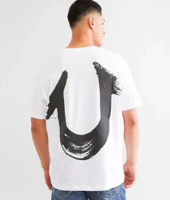 True Religion Overt Painted T-Shirt Optic White Outlet