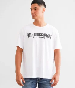 True Religion Overt Painted T-Shirt Optic White Outlet