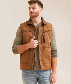 Tops|Coats & Jackets | STS Owen Canvas Vest Tobacco