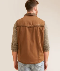 Tops|Coats & Jackets | STS Owen Canvas Vest Tobacco