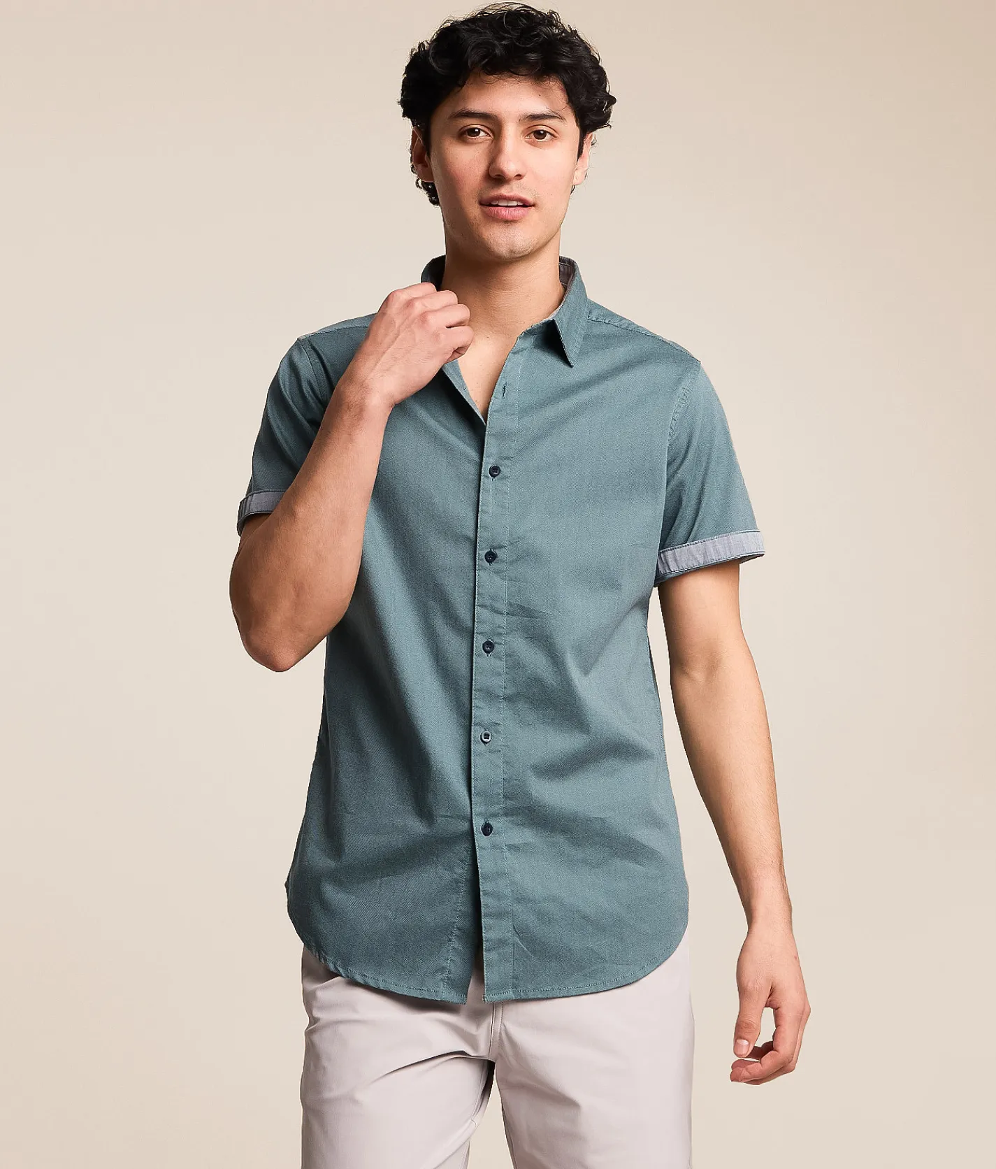 Tops | Departwest Oxford Standard Stretch Shirt Goblin Blue