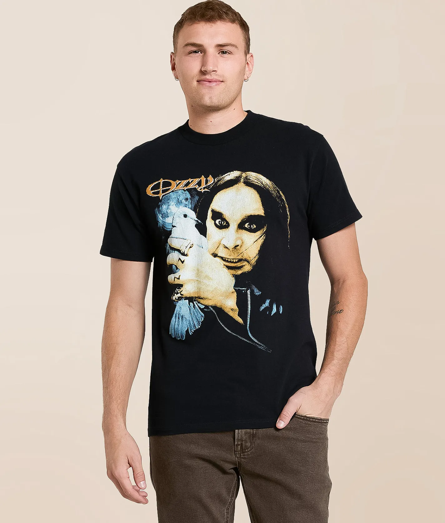 Tops|Graphic T-Shirts | Screen Stars Ozzy Dove Band T-Shirt Black