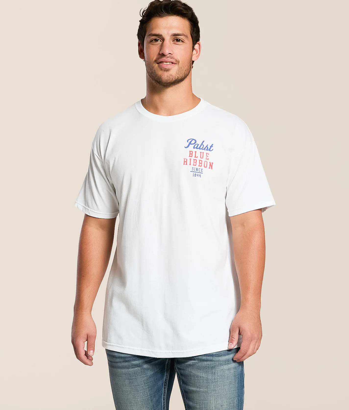 Tops|Graphic T-Shirts | Bioworld Pabst Blue Ribbon Racing T-Shirt White