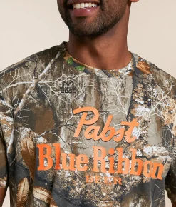 Tops|Graphic T-Shirts | Bioworld Pabst Blue Ribbon Realtree T-Shirt Camo