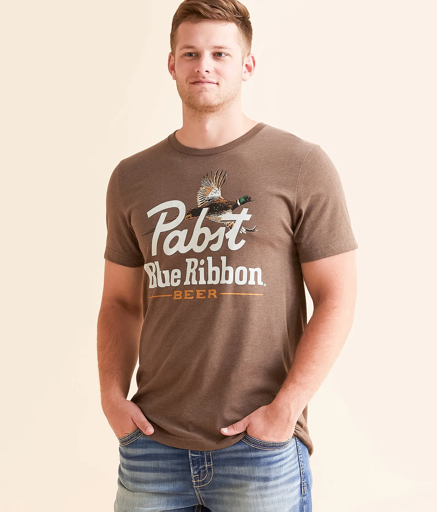 Brew City Pabst Blue Ribbon Wildlife T-Shirt Heather Brown Best