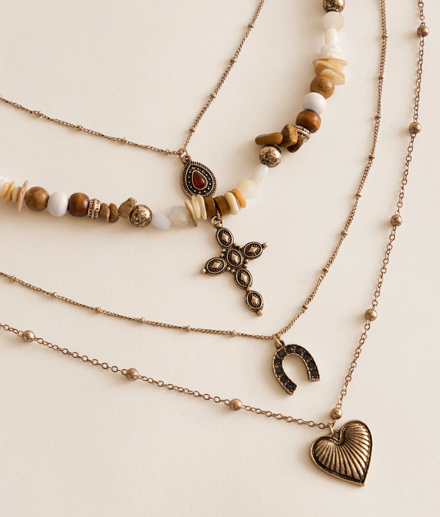 Accessories | Sterling & Stitch 4 Pack Western Necklace Set Gold