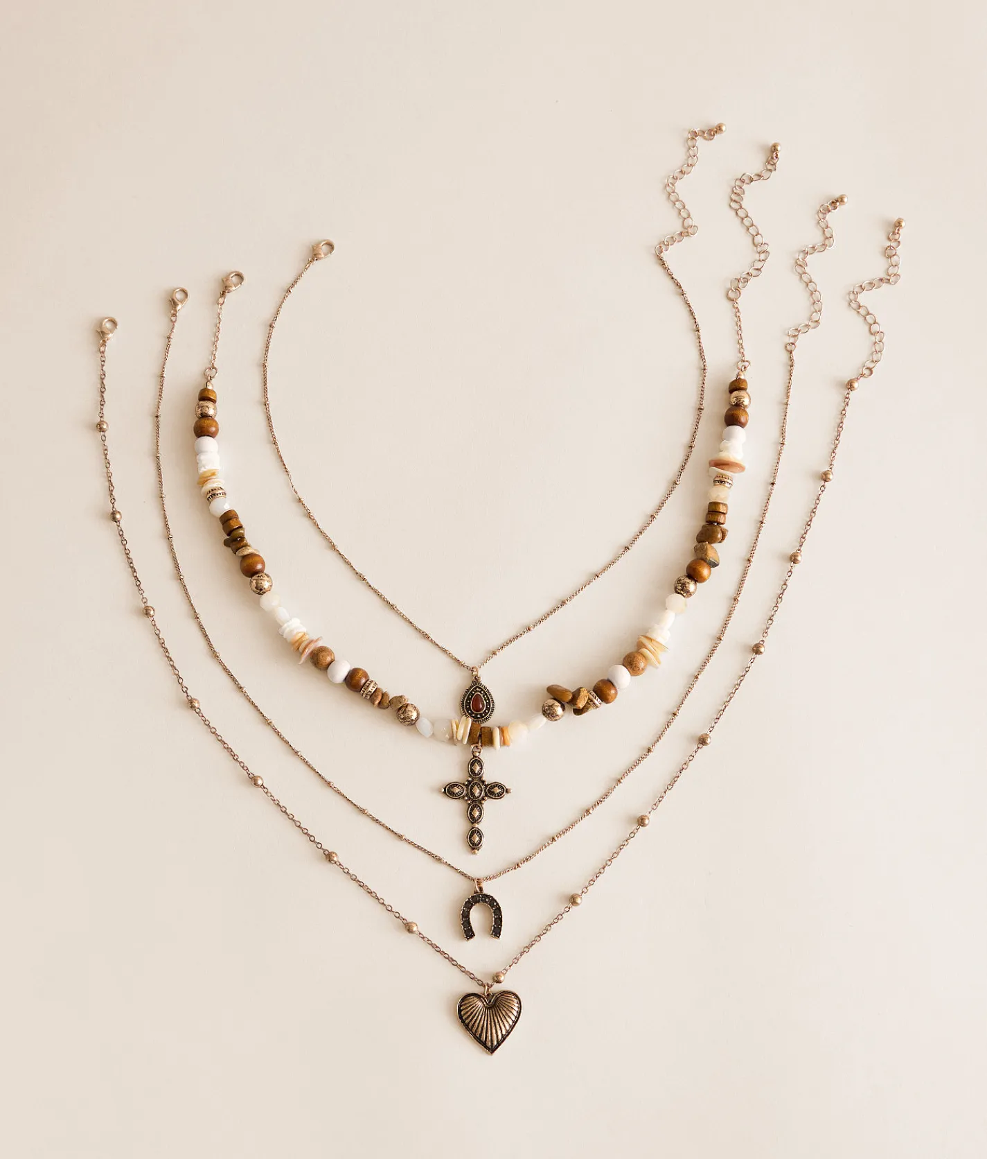 Accessories | Sterling & Stitch 4 Pack Western Necklace Set Gold