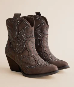 Shoes | Very G Paige Western Ankle Boot Taupe