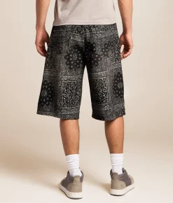 Caliber Paisley Baggy Stretch Short Black Hot