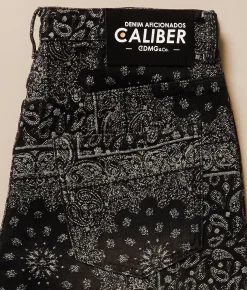 Bottoms | Caliber Paisley Baggy Stretch Short Black