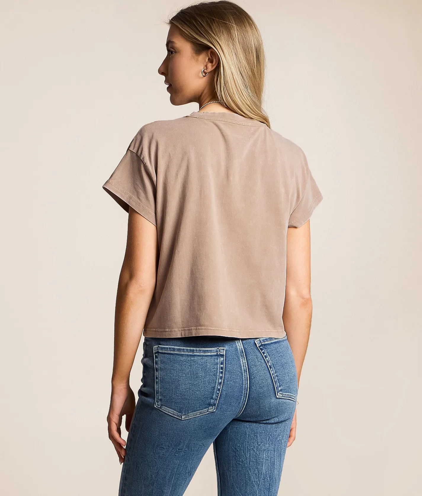 Ariat Paisley Cropped T-Shirt Taupe Gray Online