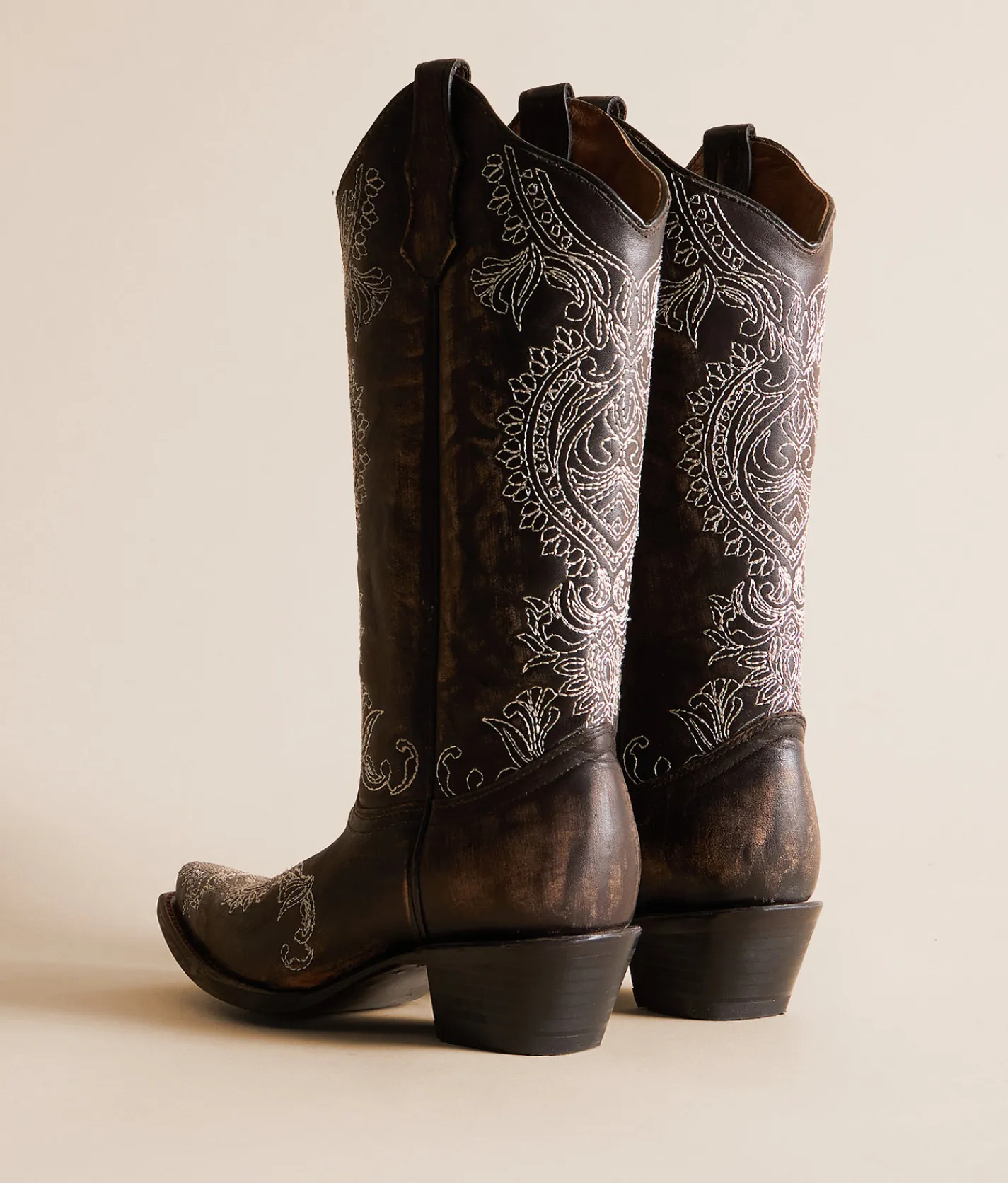 Shoes | Circle G by Corral Paisley Embroidered Leather Western Boot Black