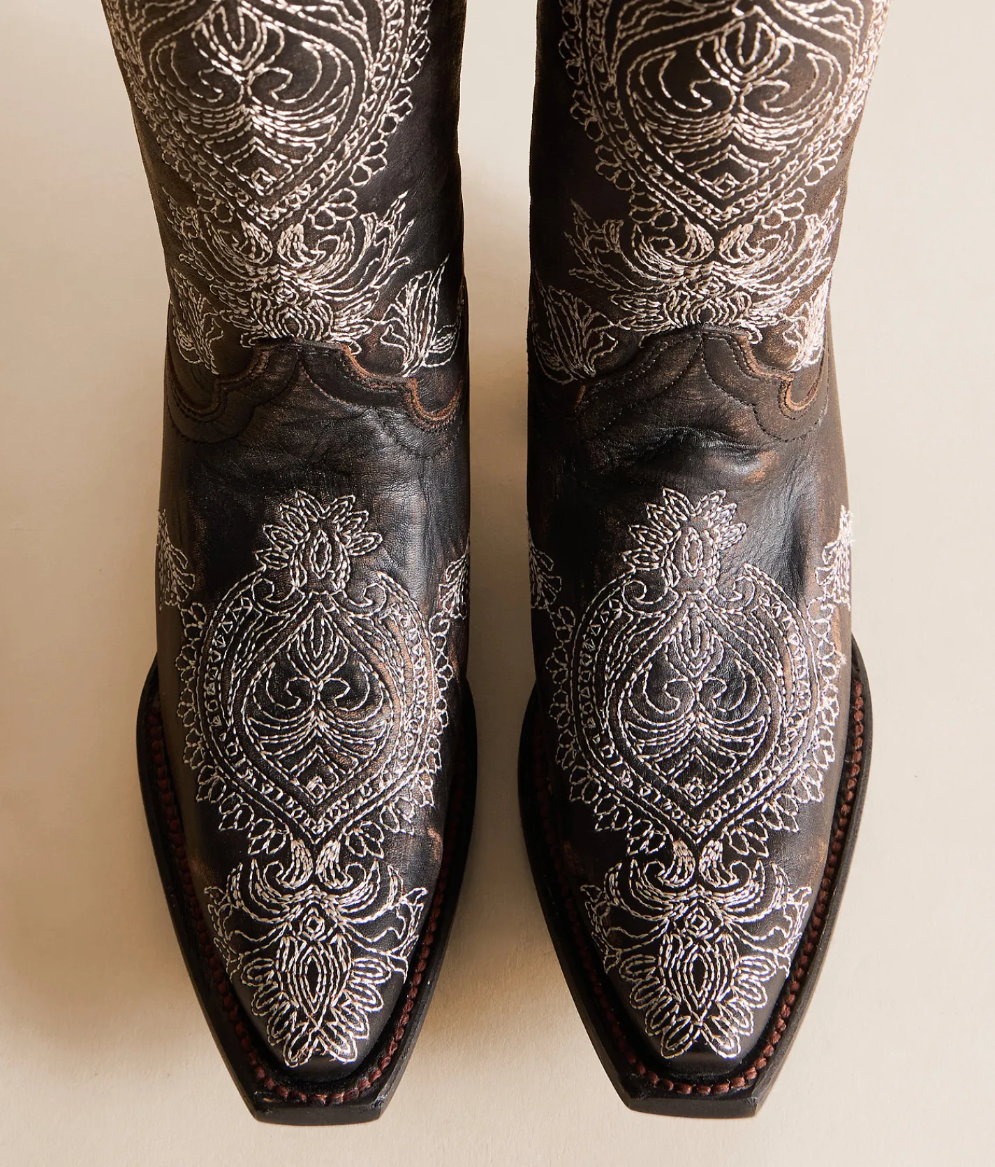 Shoes | Circle G by Corral Paisley Embroidered Leather Western Boot Black