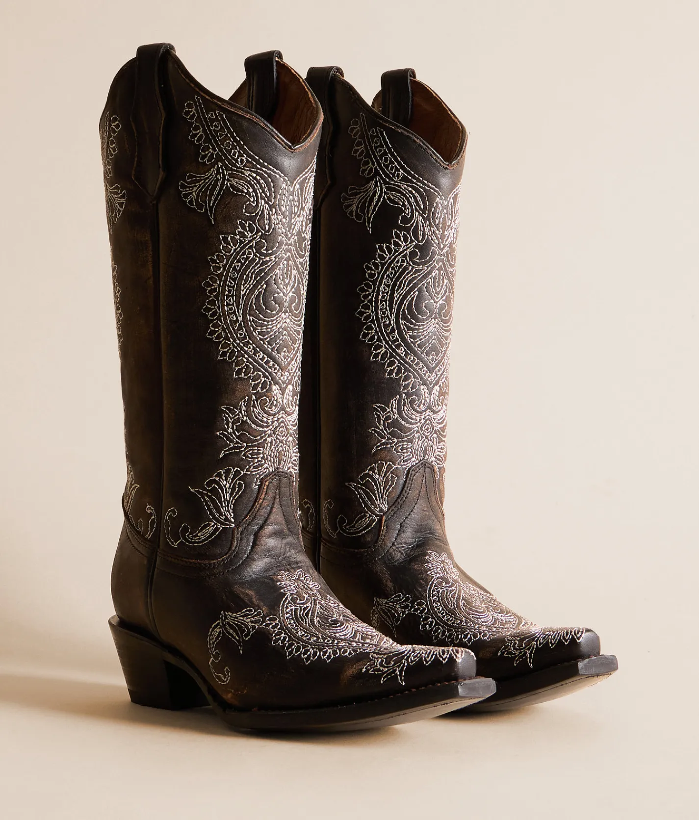 Shoes | Circle G by Corral Paisley Embroidered Leather Western Boot Black