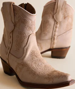 Shoes | Circle G by Corral Paisley Western Leather Ankle Boot White