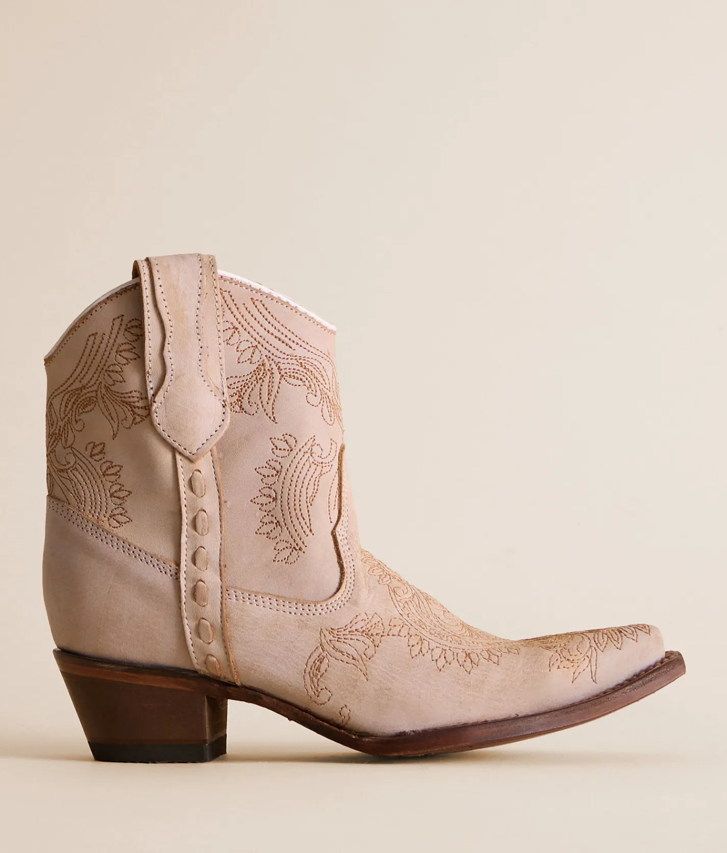 Shoes | Circle G by Corral Paisley Western Leather Ankle Boot White